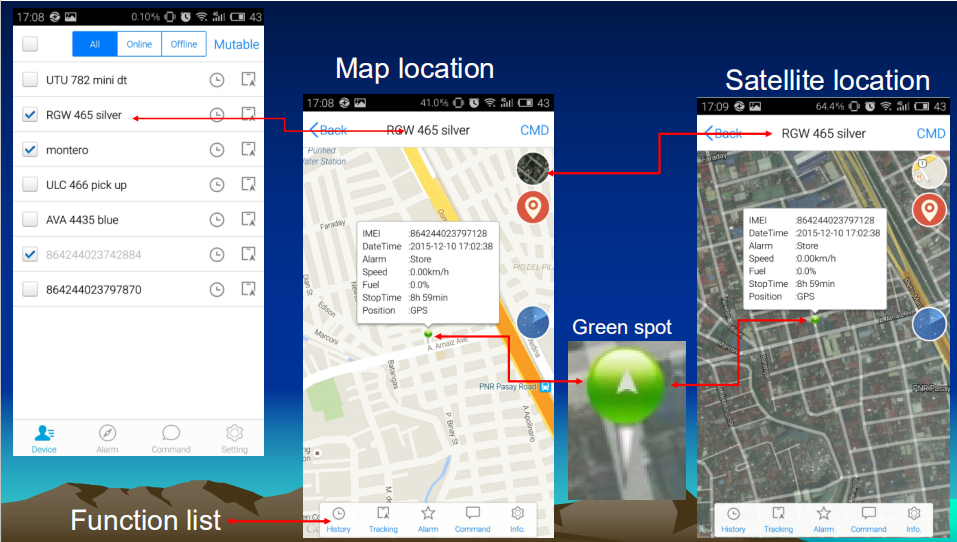 GPS-Tracking-Softwareplattform Android / iOS / iPhone-App